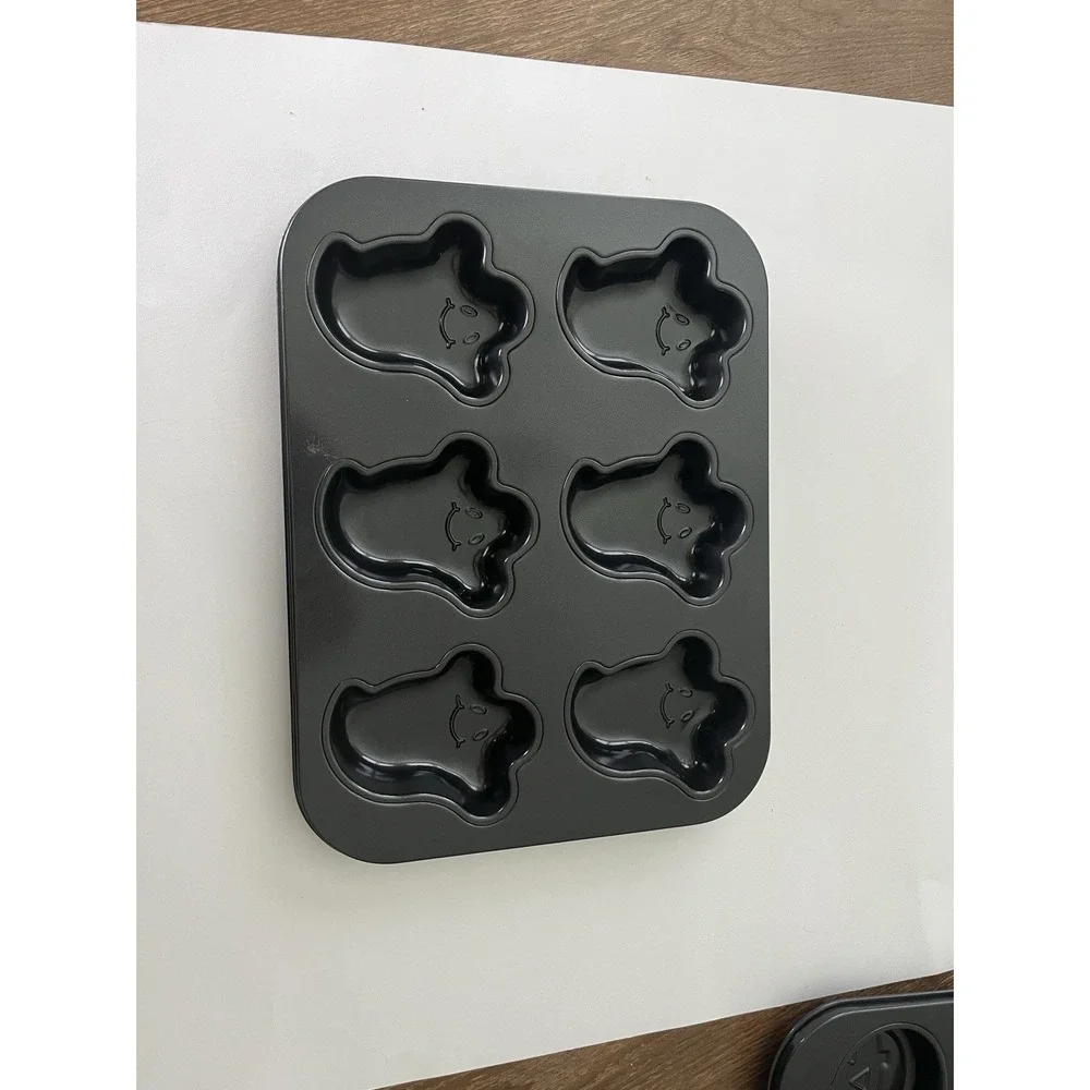 Halloween Baking Pans Molded Ghost Pumpkin Faces Candy Cake Nonstick‎ unbranded
